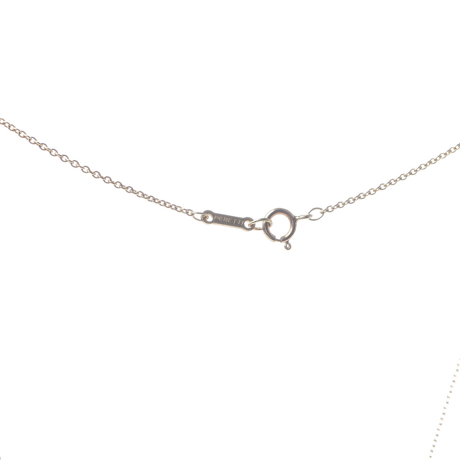 Tiffany 18K Yellow Gold 11mm Elsa Peretti Bean Pendant Necklace 5 of 6