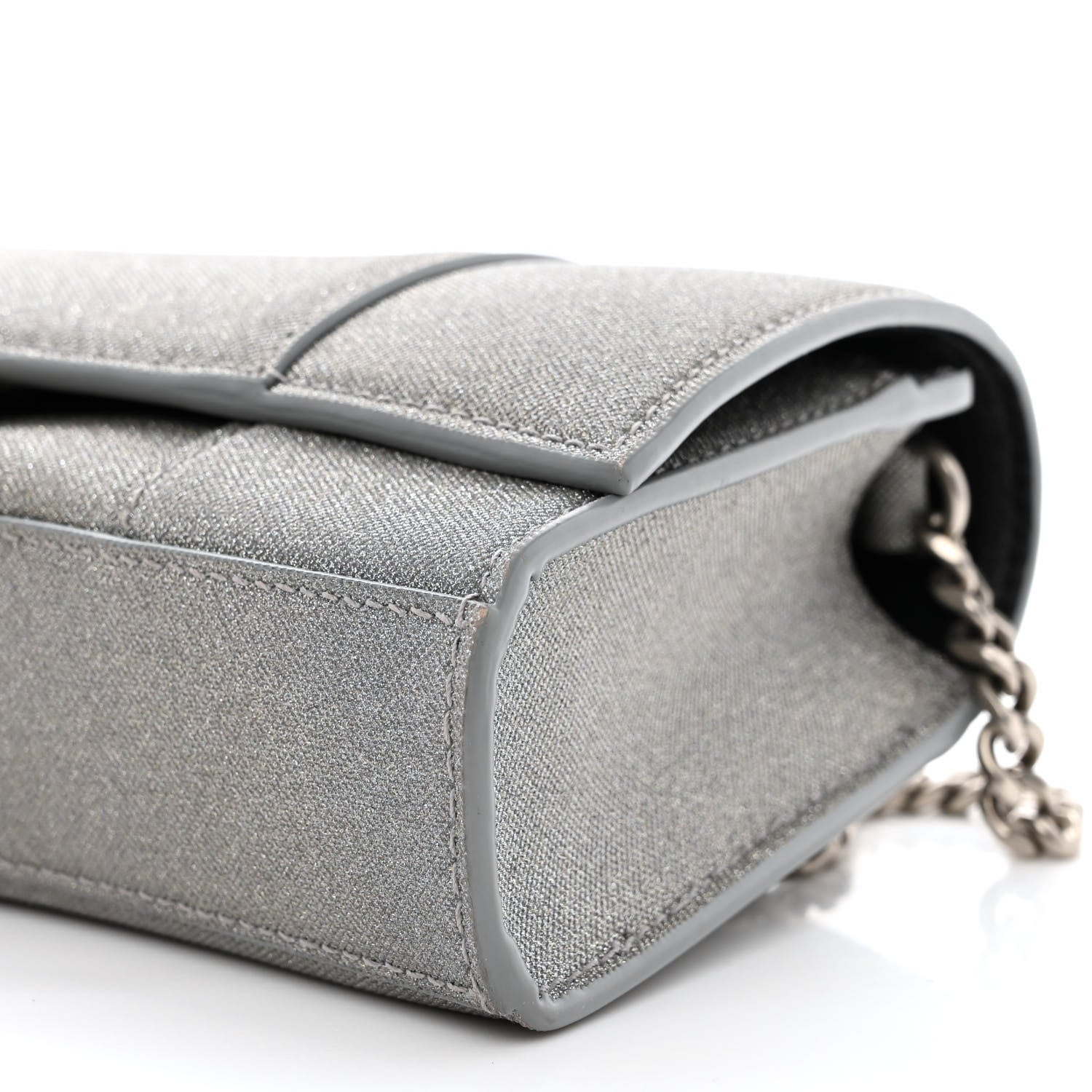 Balenciaga Glitter Fabric Hourglass Chain Bag Grey 10 of 10