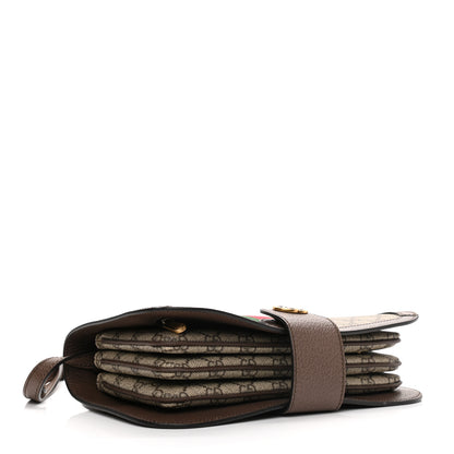 Gucci GG Supreme Monogram Web Ophidia Flap Messenger Bag Beige New Acero 4 of 10