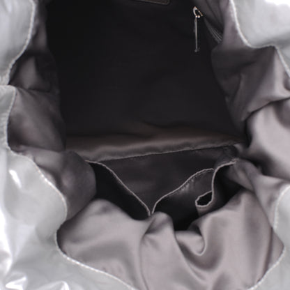 Chanel Vinyl Mohair Trimmed CC Bonbons Tote Silver 5 of 7