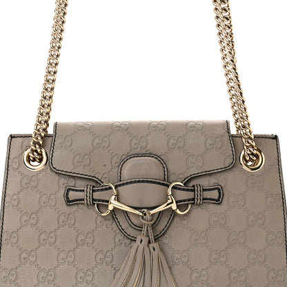 Gucci Guccissima Small Emily Chain Shoulder Bag Storm Grey 8 of 18