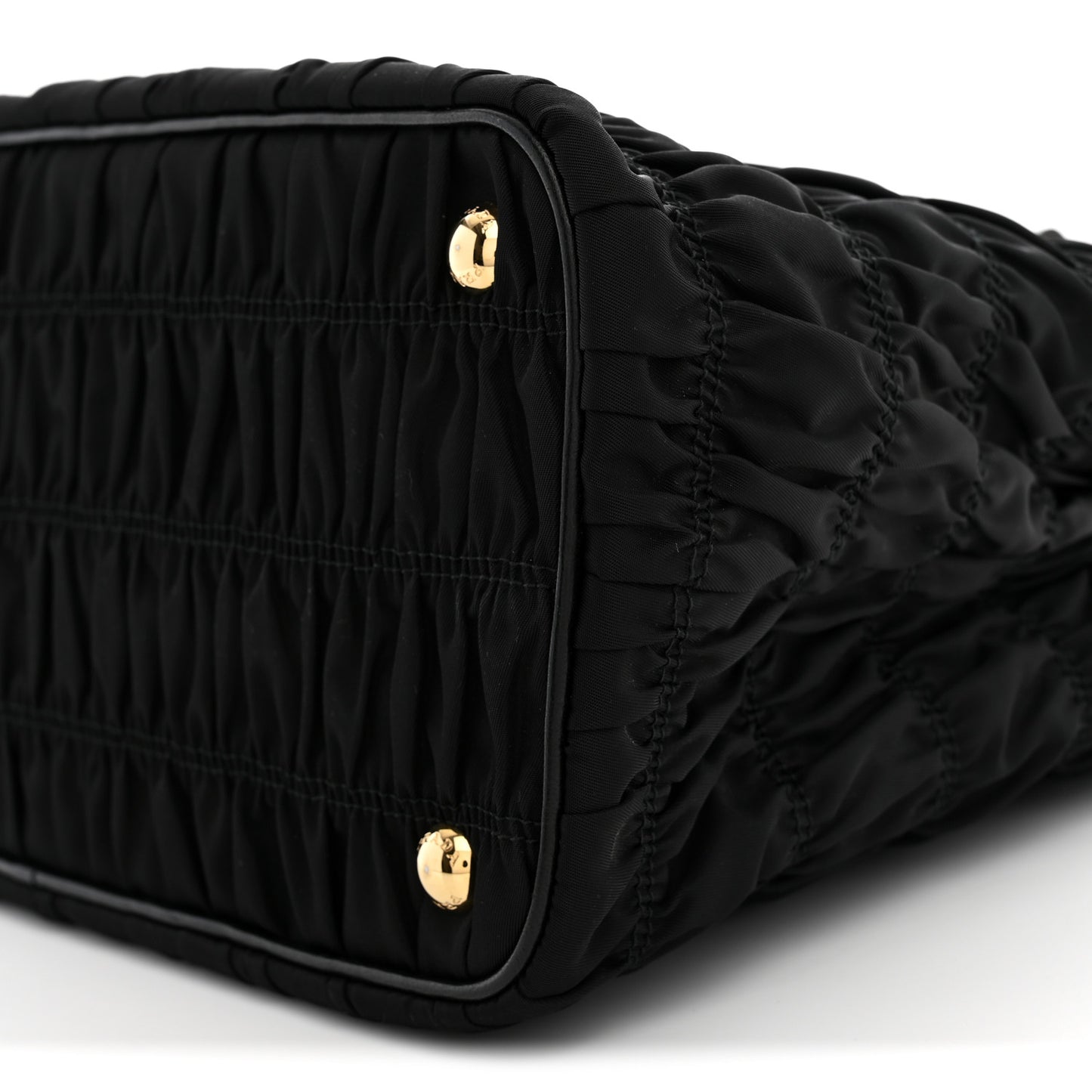 Tessuto Nylon Gaufre Small Tote Black