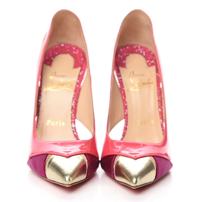 Christian Louboutin PVC Metal Gloss Patent Galata 120 Pumps 37 Pink 2 of 8