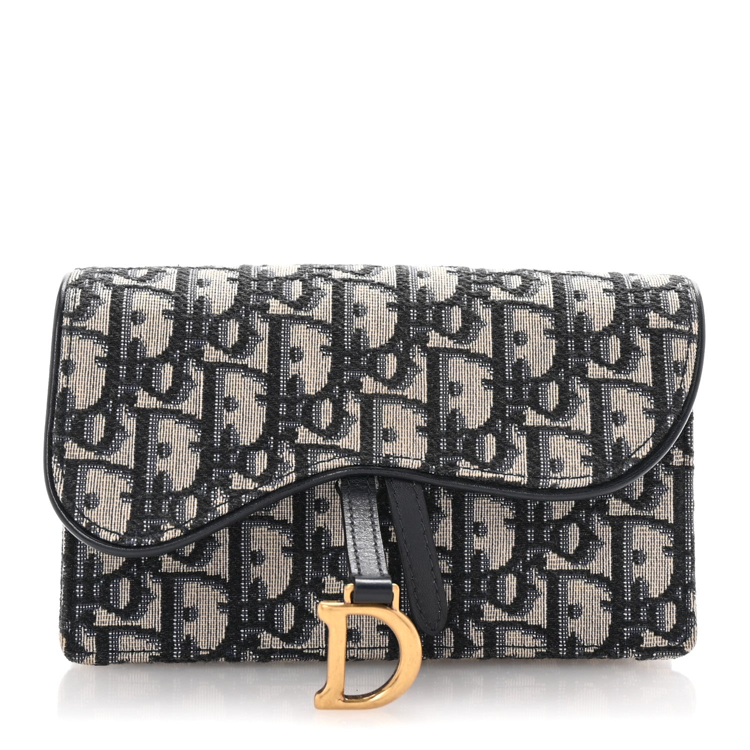 Christian Dior Oblique Saddle Belt Bag Blue 1 of 6