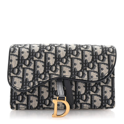 Christian Dior Oblique Saddle Belt Bag Blue 1 of 6
