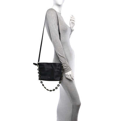 Loewe Nappa Calfskin Mini Flamenco Knot Clutch With Chain Black 2 of 11