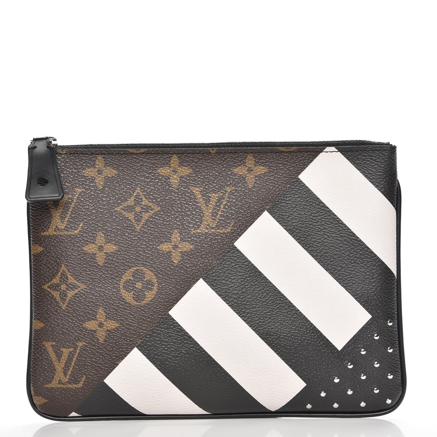 Monogram Stripes Pochette Plate PM