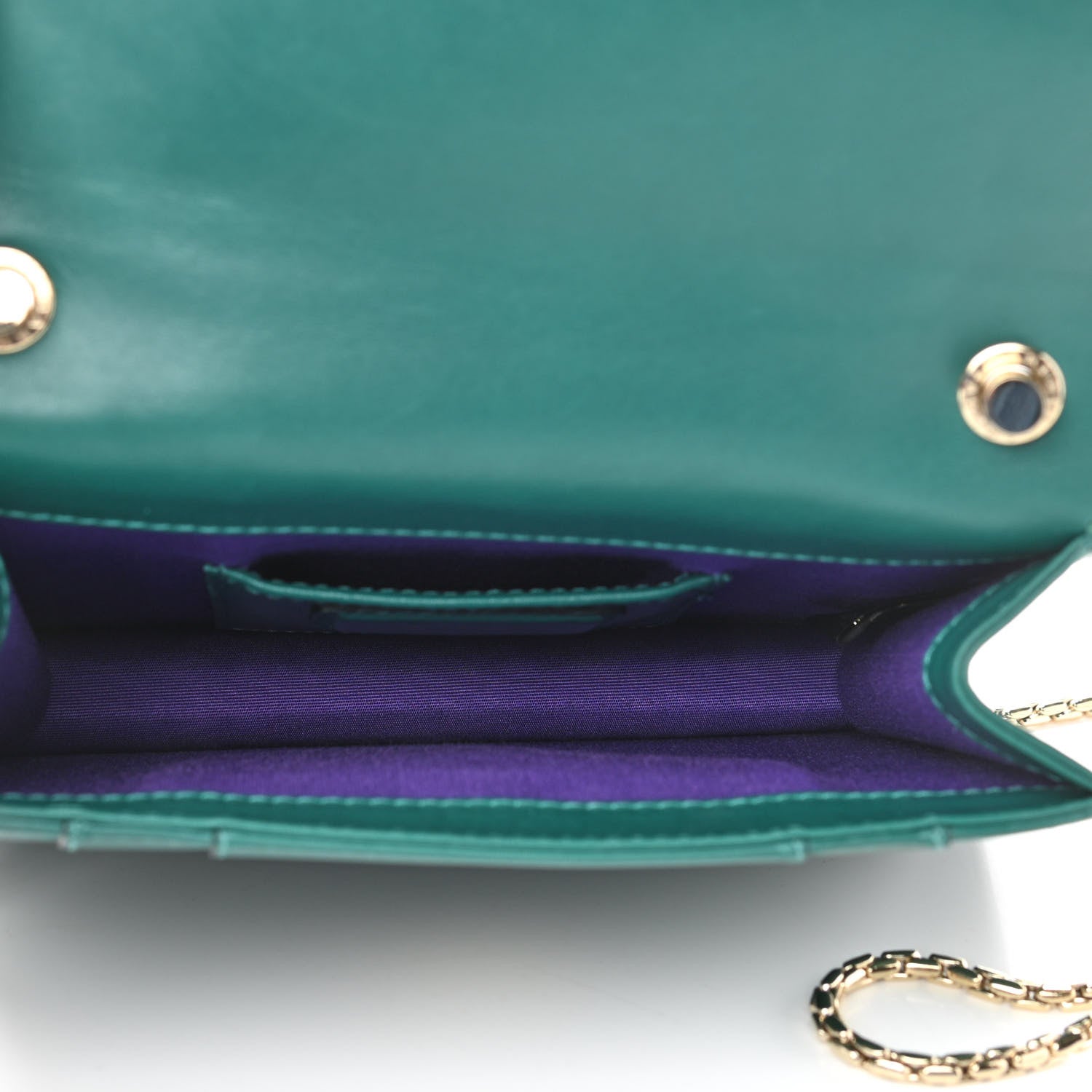 Bulgari Calfskin Serpenti Forever Crossbody Bag Emerald Green 5 of 12