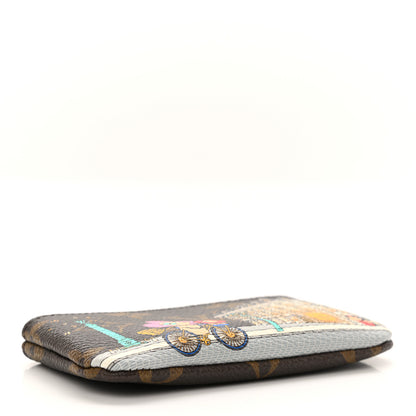 Louis Vuitton Monogram 2022 Christmas Animation Paris Key Pouch Pink 4 of 7