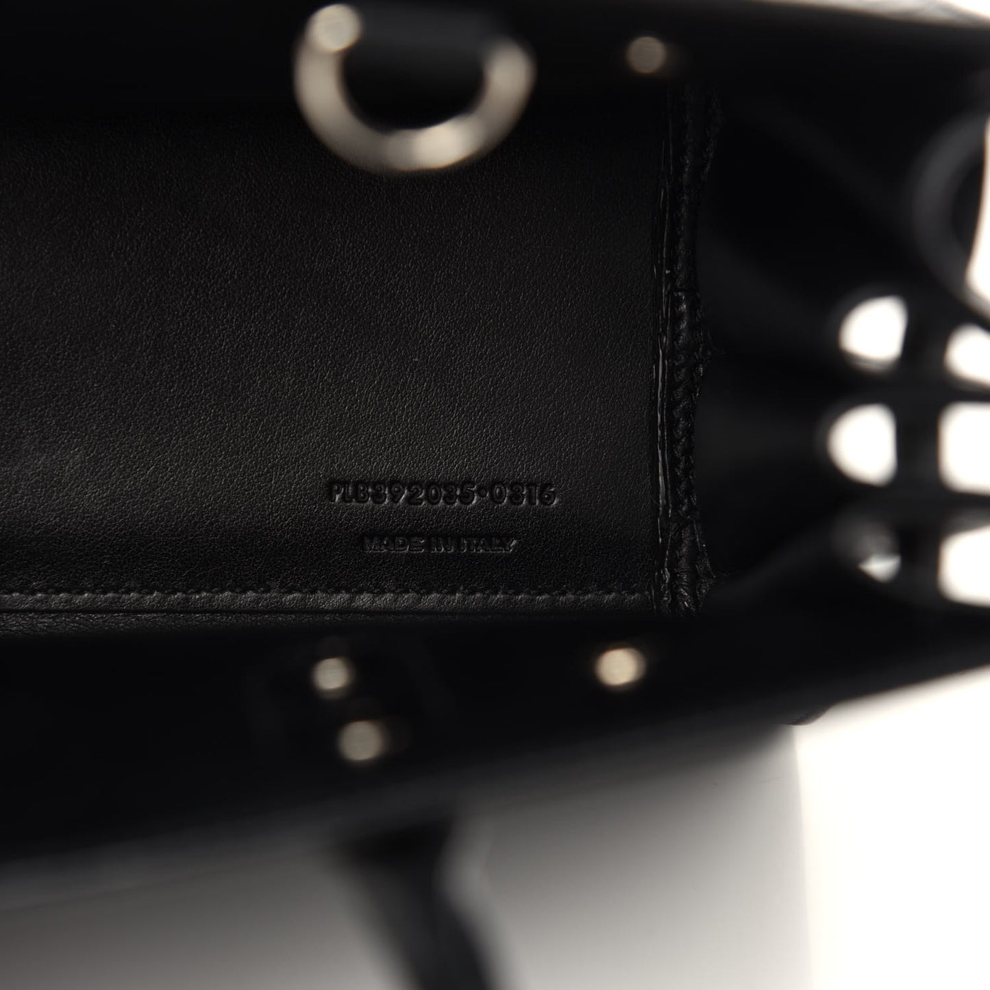 Calfskin Crocodile Embossed Nano Sac De Jour Black