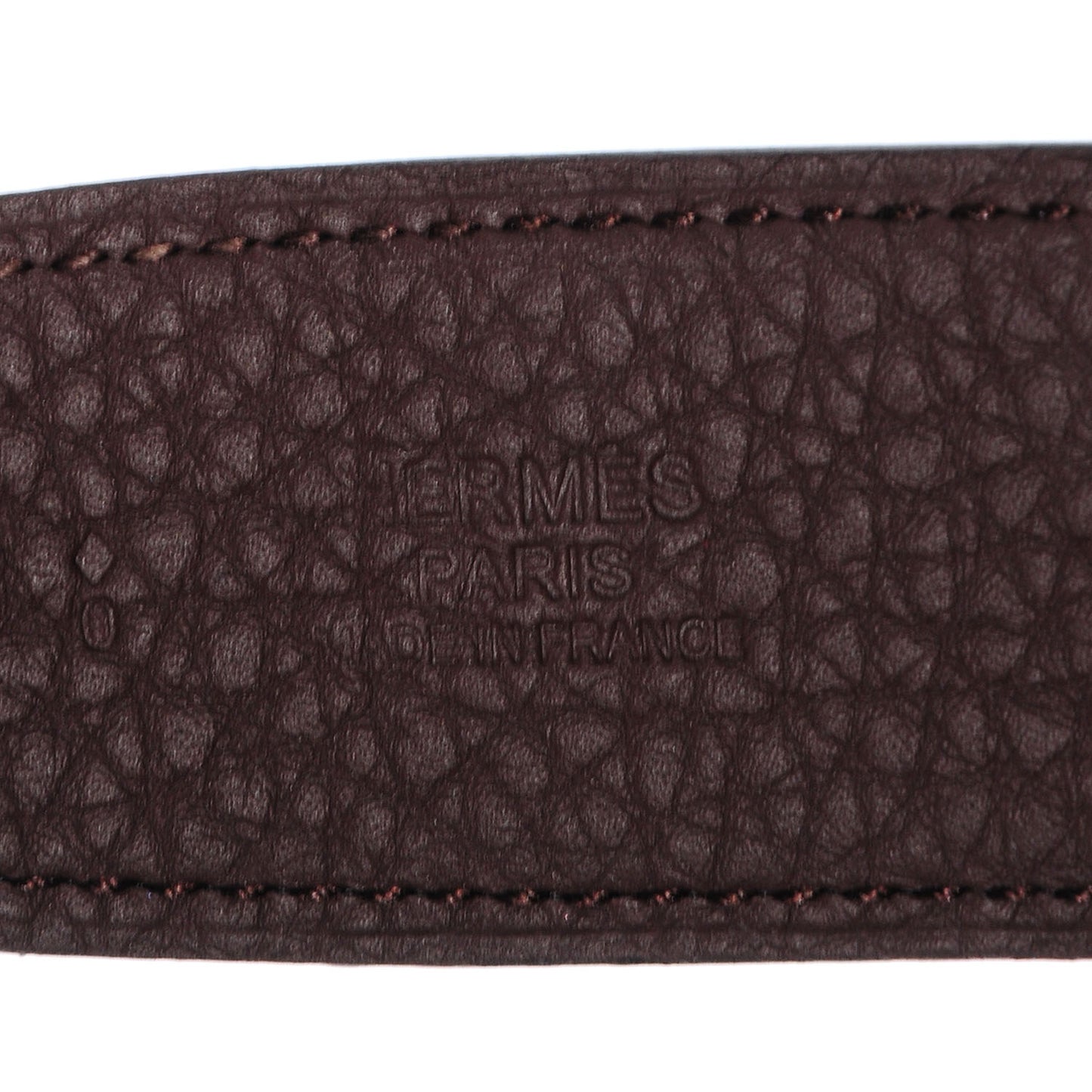 Box Togo Reversible 32mm Belt Strap 90 Noir Chocolate
