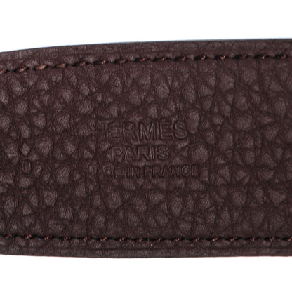 Hermes Box Togo Reversible 32mm Belt Strap 90 Noir Chocolate 2 of 5