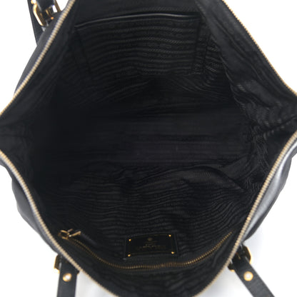 Prada Tessuto Nylon Soft Calf Tote Black 5 of 11