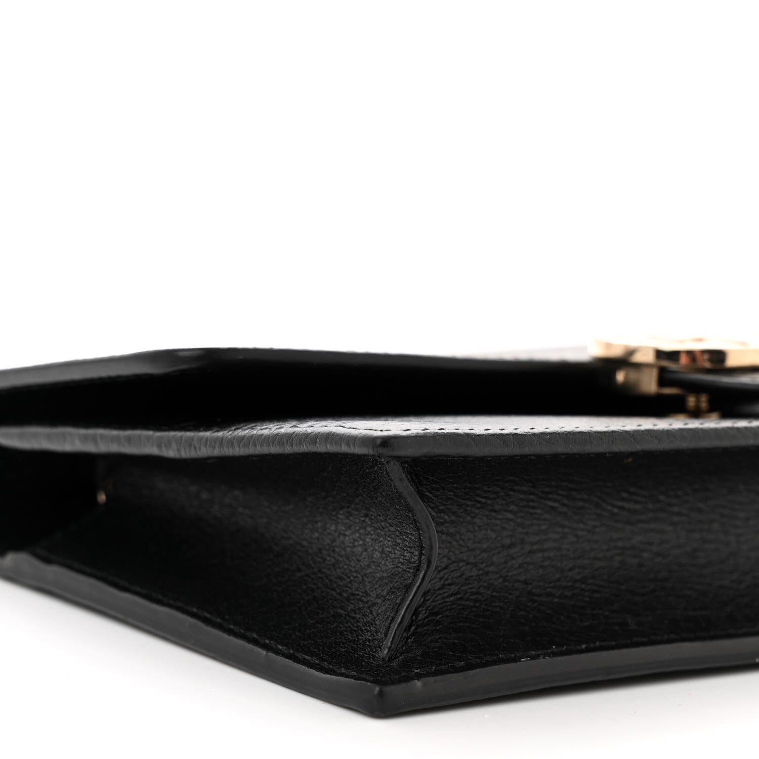 Gucci Dollar Calfskin Interlocking G Chain Wallet Black 9 of 12