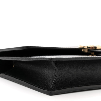 Gucci Dollar Calfskin Interlocking G Chain Wallet Black 9 of 12