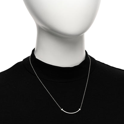 Tiffany Sterling Silver Small T Smile Pendant Necklace 2 of 6