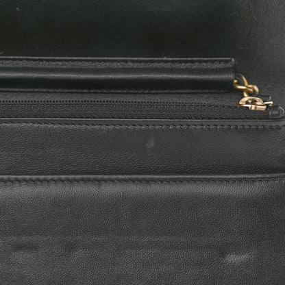 Chanel Lambskin Pyramid Wallet On Chain WOC Black 14 of 14