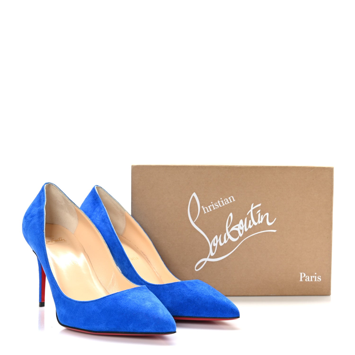 Christian Louboutin Suede Pailette Pigalle Follies 85 Pumps Cyclades 41 8 of 8