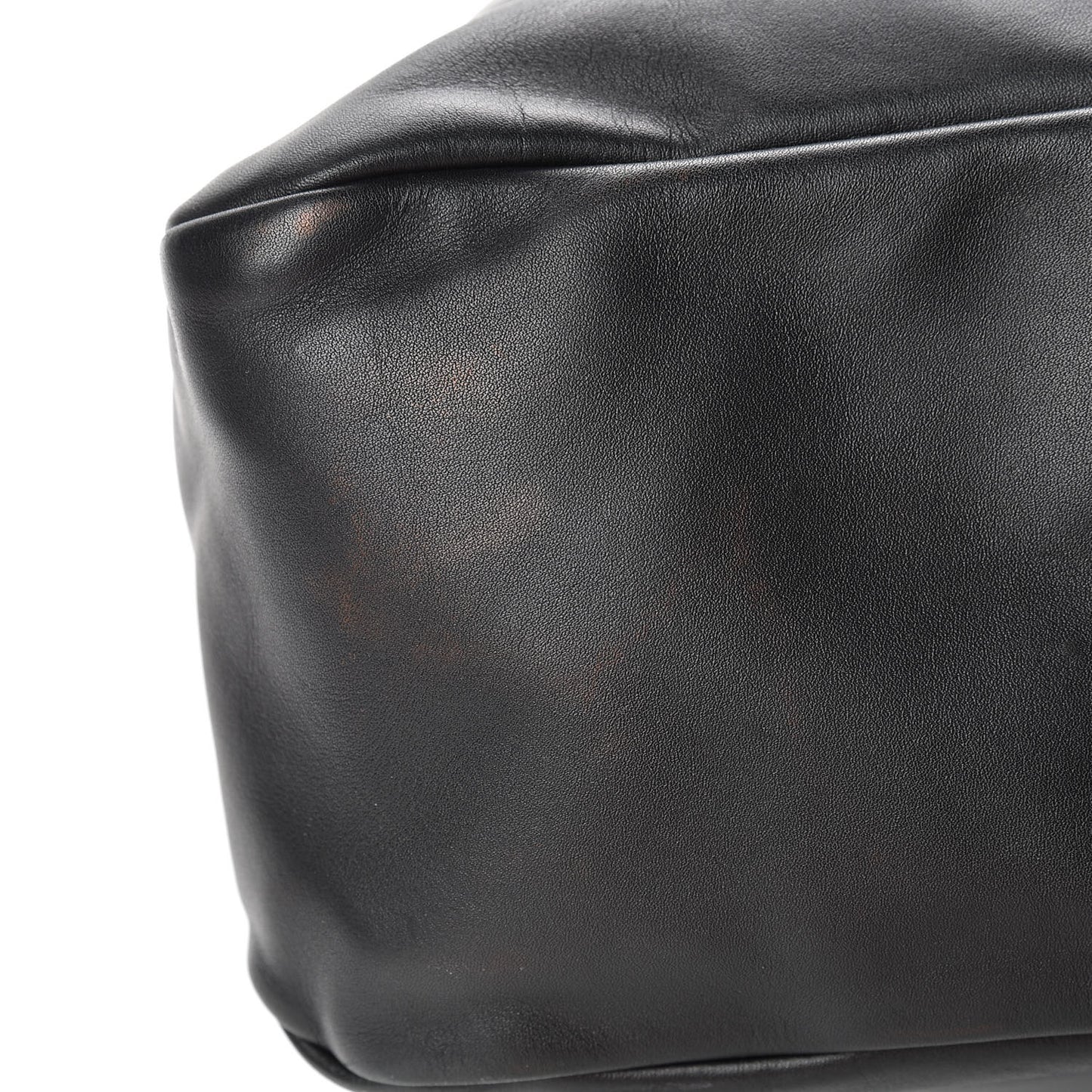 Calfskin Large Horsebit Chain Hobo Black