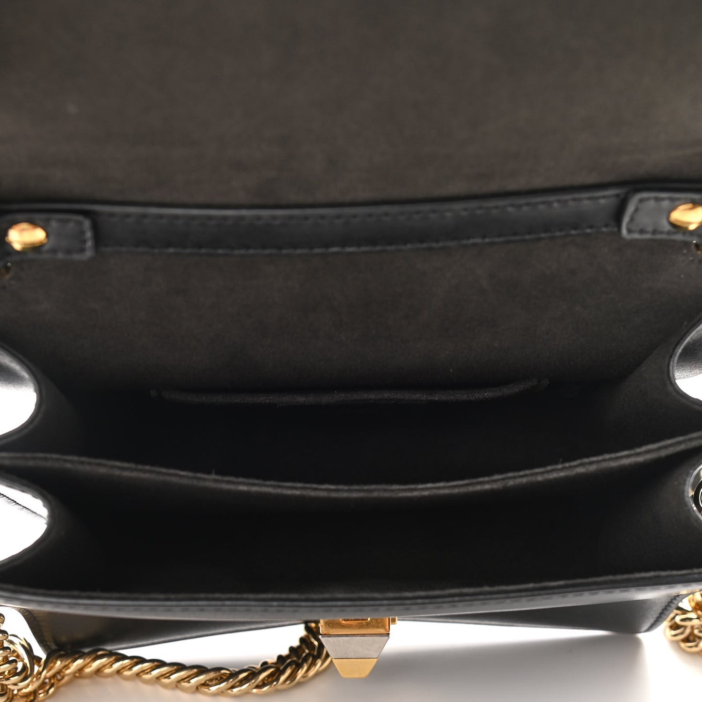 Vitello Liberty Metal Scalloped Multi Studded Small Kan I Shoulder Bag Black