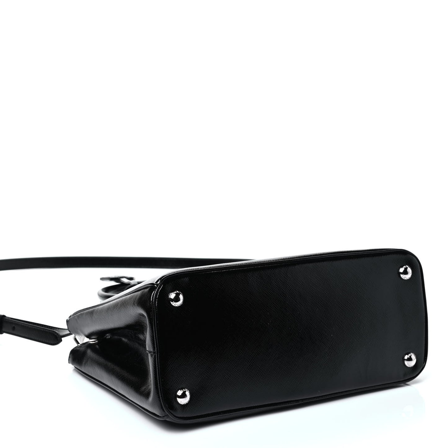 Saffiano Vernice Small Zip Tote Black