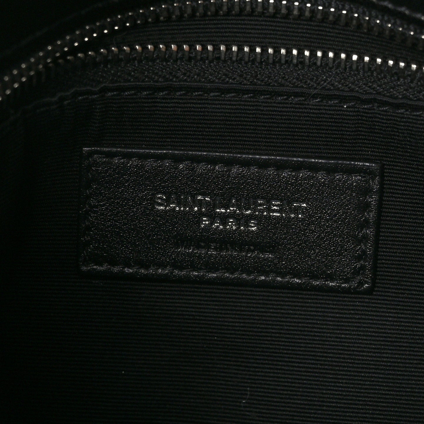 Lambskin Quilted Small Loulou Puffer Monogram Chain Satchel Black