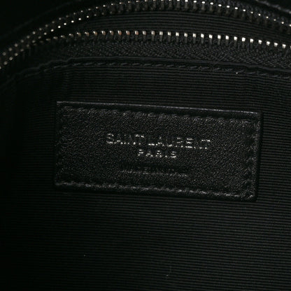 Saint Laurent Lambskin Quilted Small Loulou Puffer Monogram Chain Satchel Black 6 of 9