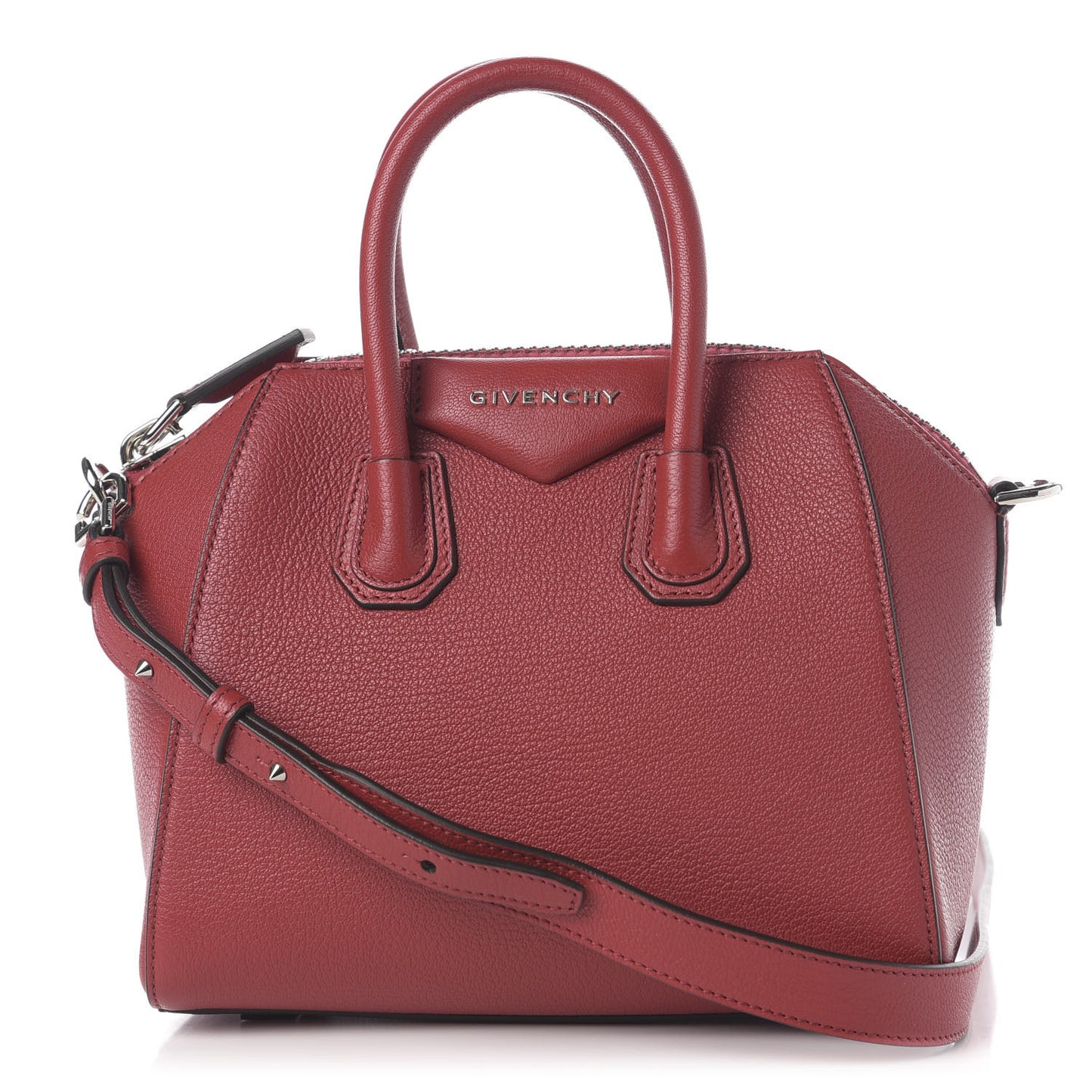 Sugar Goatskin Mini Antigona Dark Red