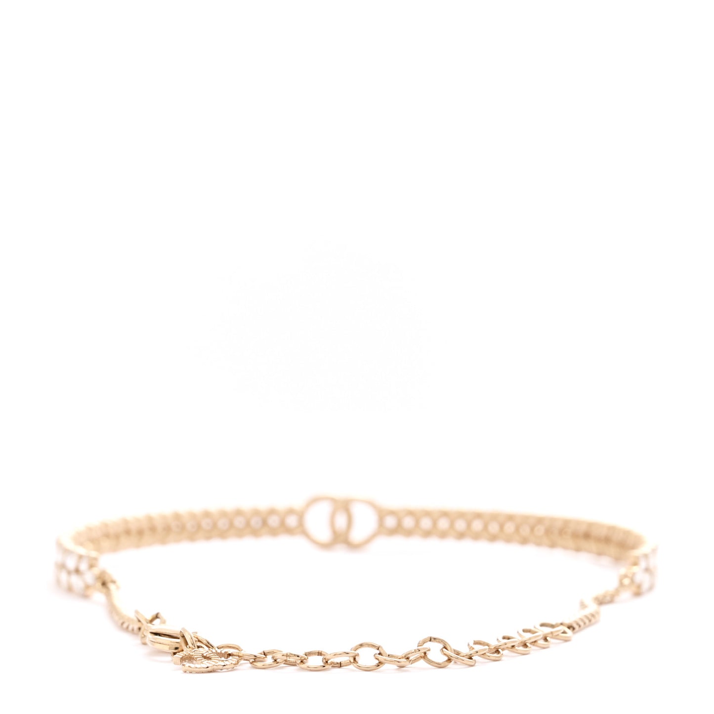 Crystal Wheat CC Choker Necklace Gold