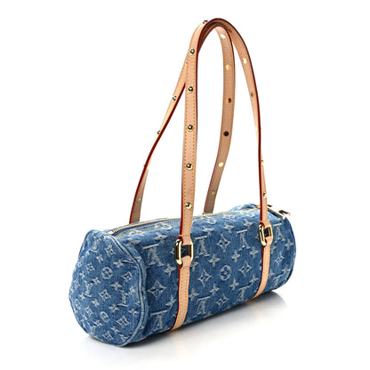 Louis Vuitton Monogram Denim Papillon Denim Blue 4 of 10