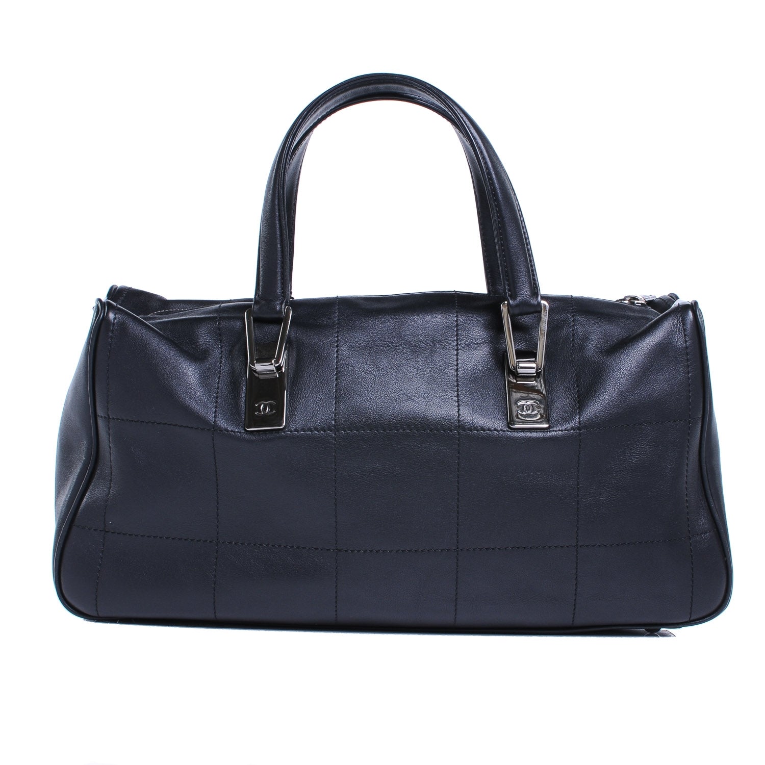 Chanel Leather Square Stitched Handbag Black 1 of 7
