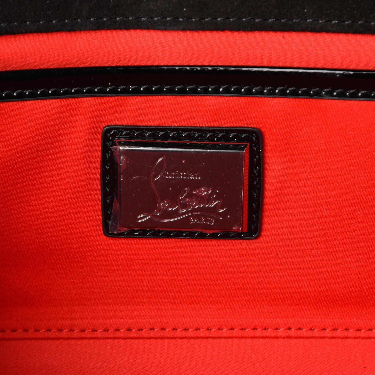 Christian Louboutin Patent So Kate Baguette Clutch Black 6 of 8