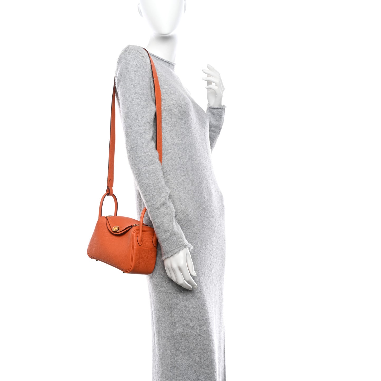 Taurillon Clemence Mini Lindy 20 Orange