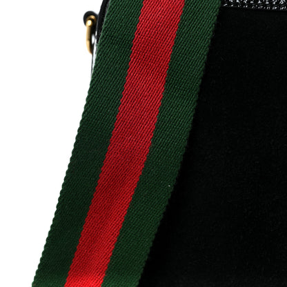 Gucci Suede Patent Web Small Ophidia Top Handle Shoulder Bag Black 11 of 11