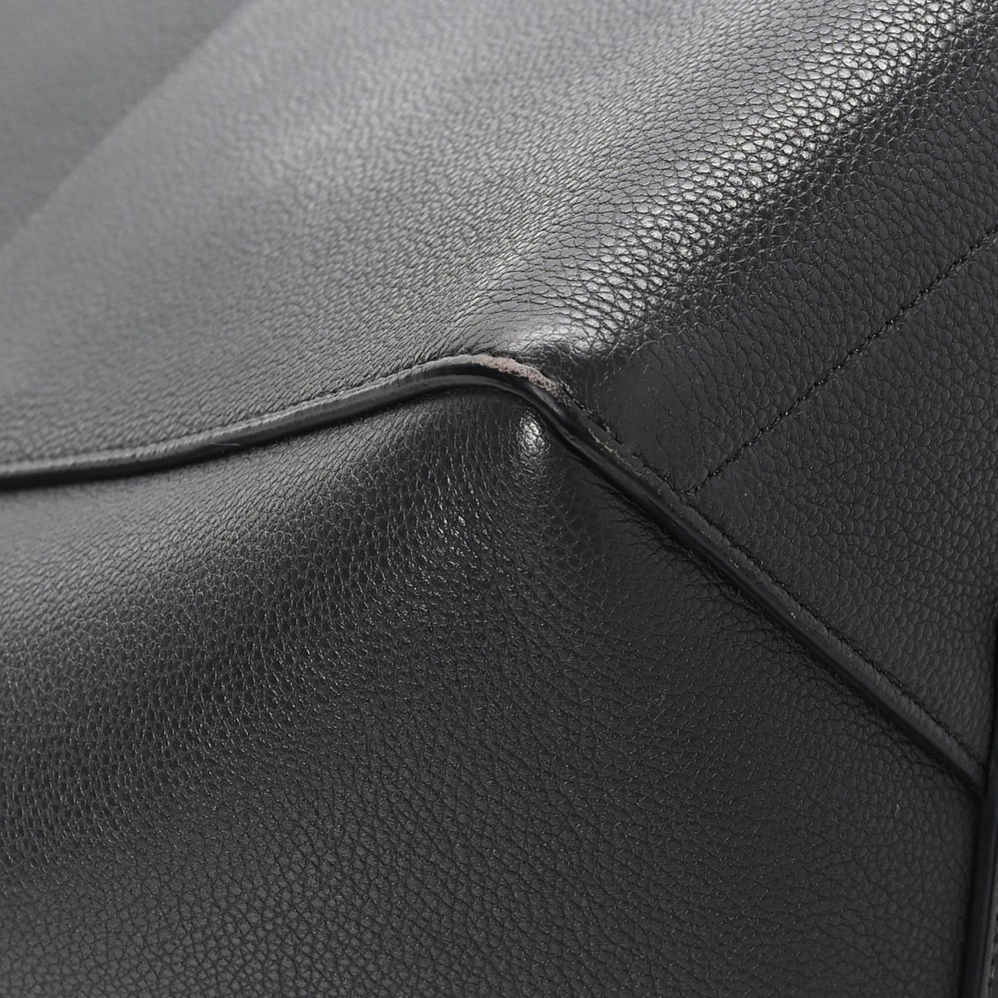 Soft Grained Calfskin Sangle Bucket Bag Black