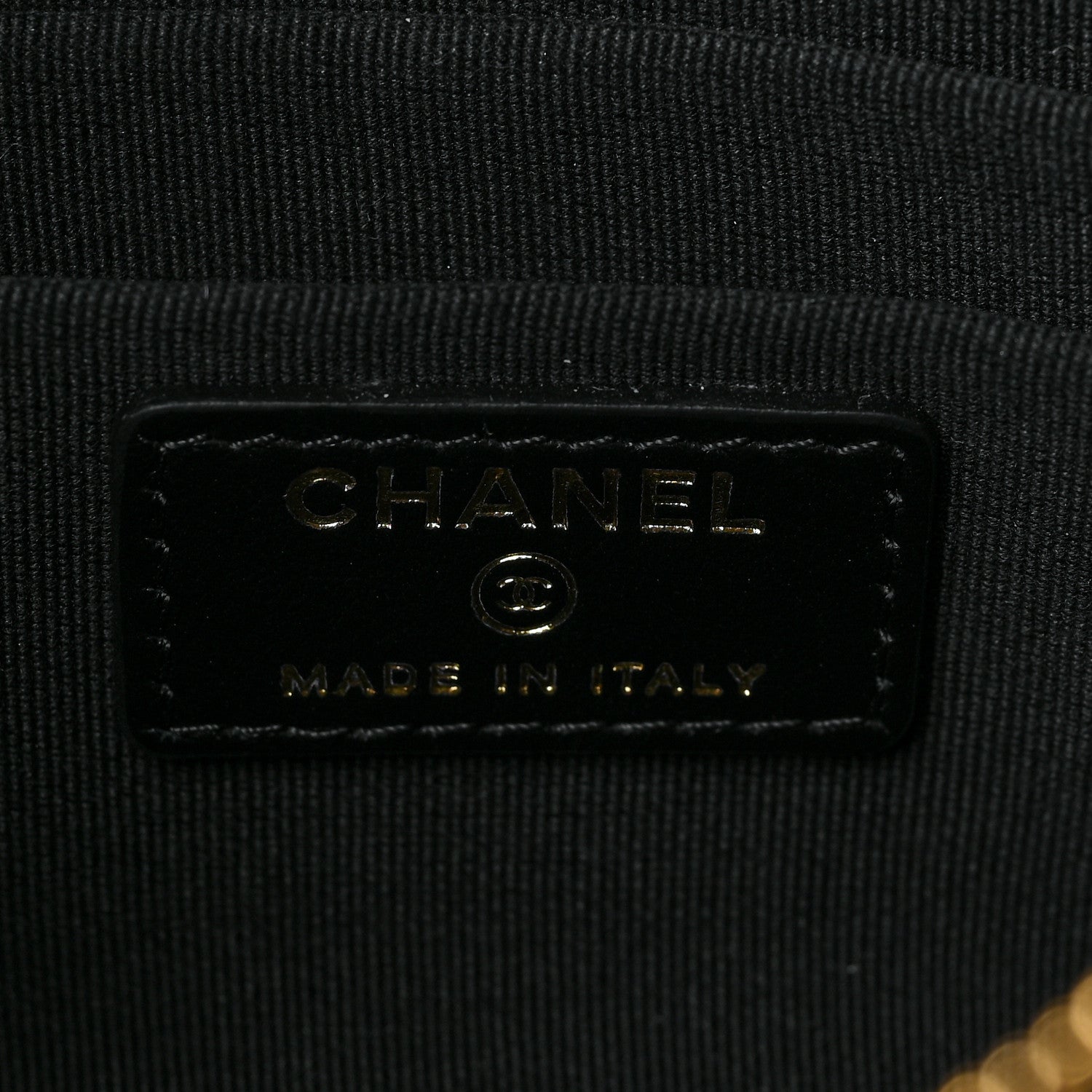 Chanel Shiny Caviar Quilted Strass CC Cosmetic Case Black 5 of 7
