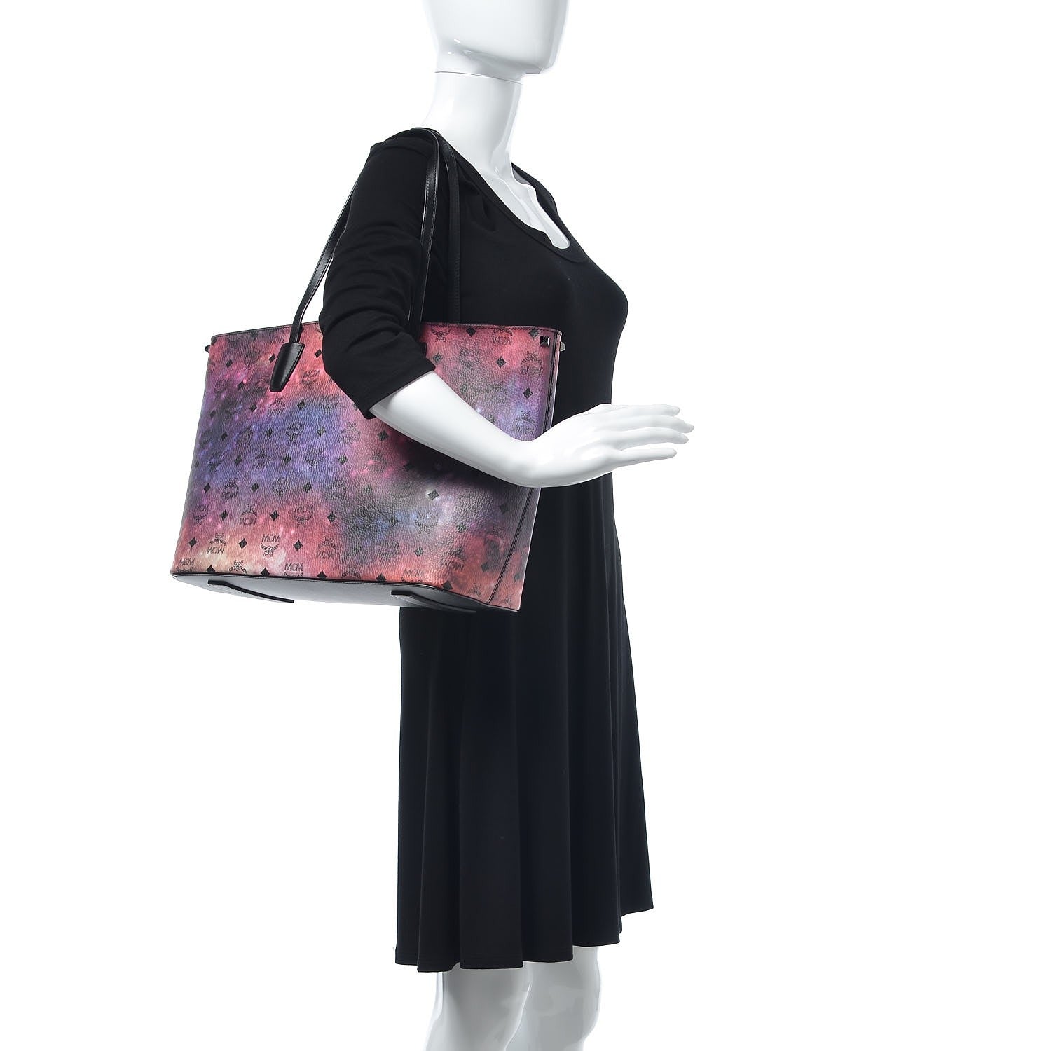 MCM Galaxy Visetos Medium Shopper Tote Multicolor 2 of 8