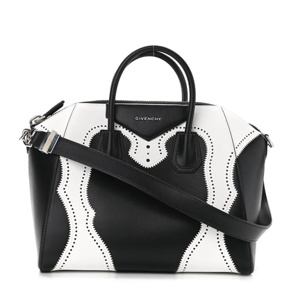 Givenchy Calfskin Brogue Medium Antigona Black White 1 of 11