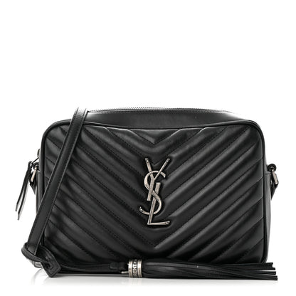 Saint Laurent Calfskin Matelasse Monogram Lou Camera Bag Black 1 of 11