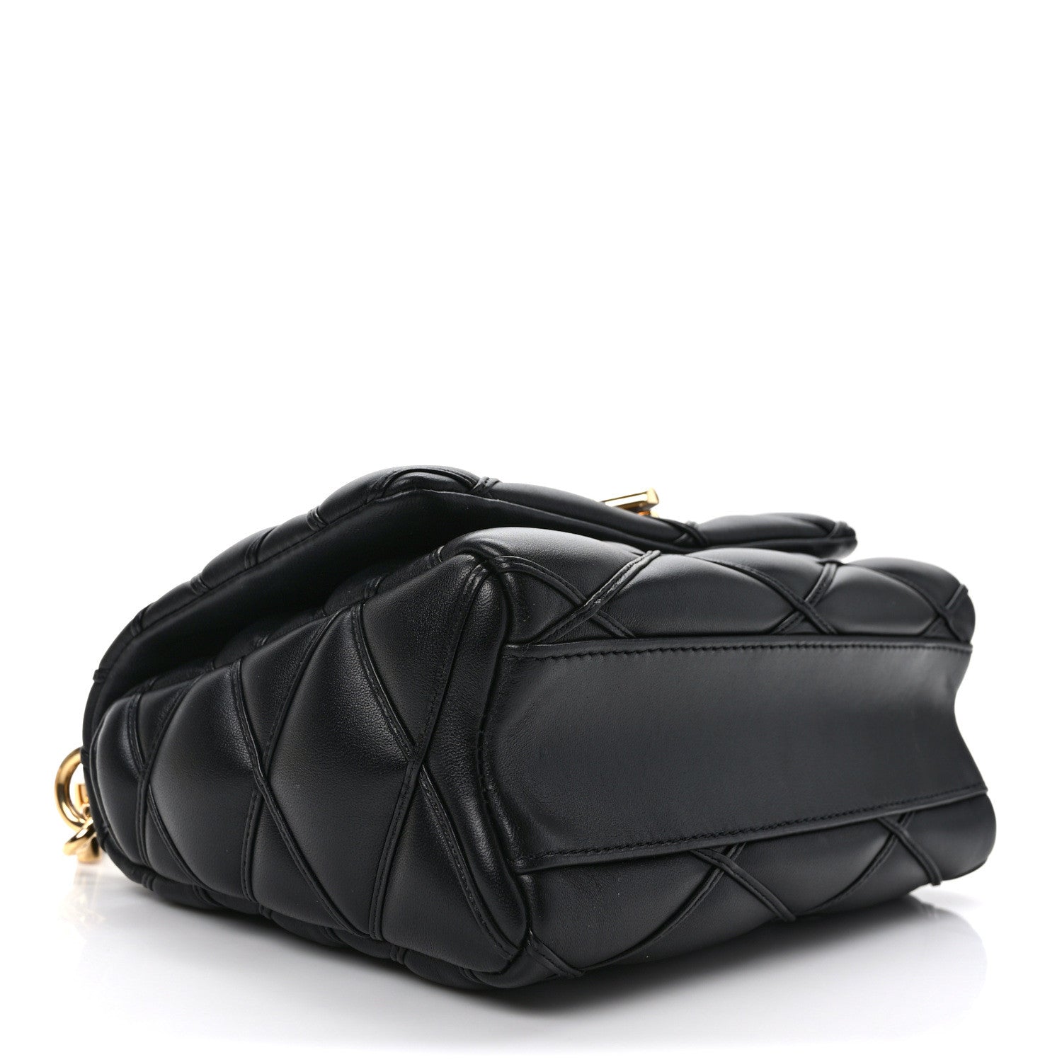 Louis Vuitton Lambskin Malletage Top Handle GO-14 MM Black 5 of 10