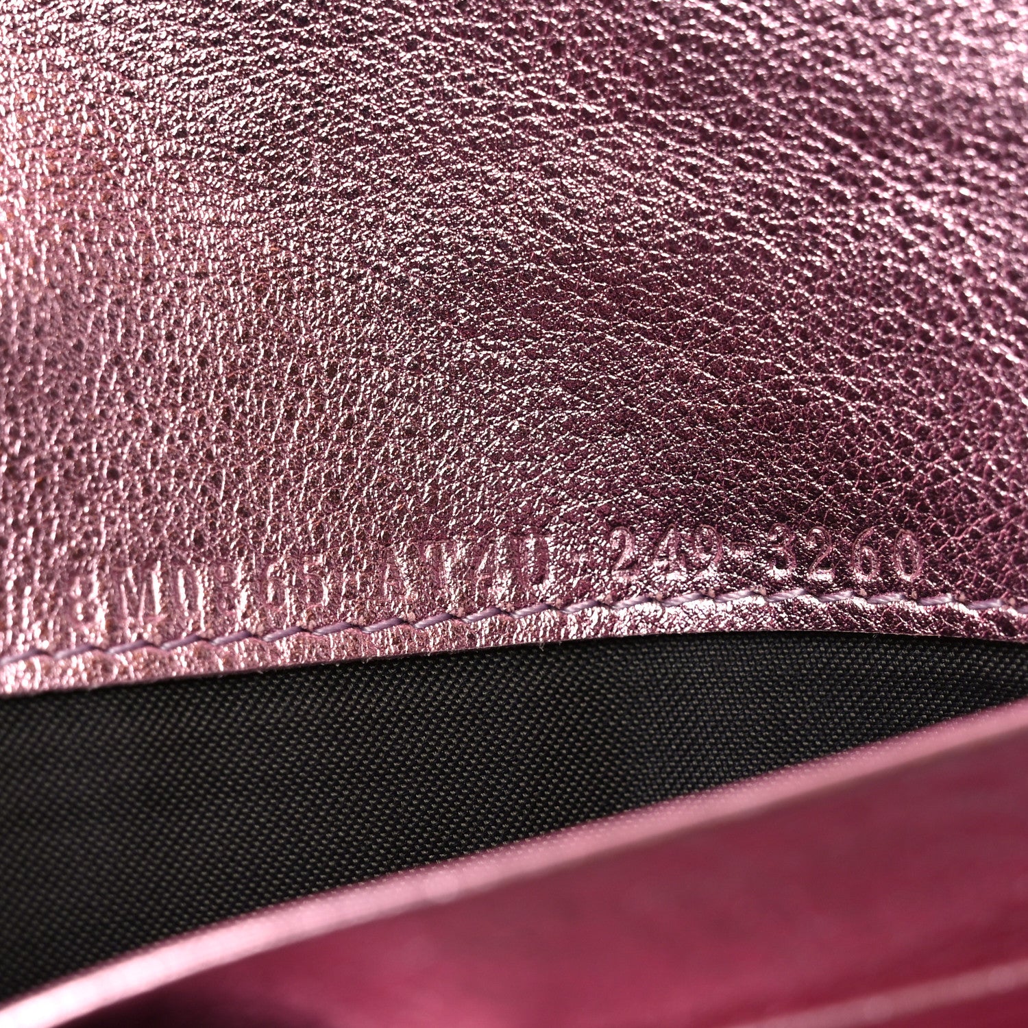Fendi Vitello Catalan Mirror FF 1974 Embossed Continental Wallet on Chain Rosa 6 of 10