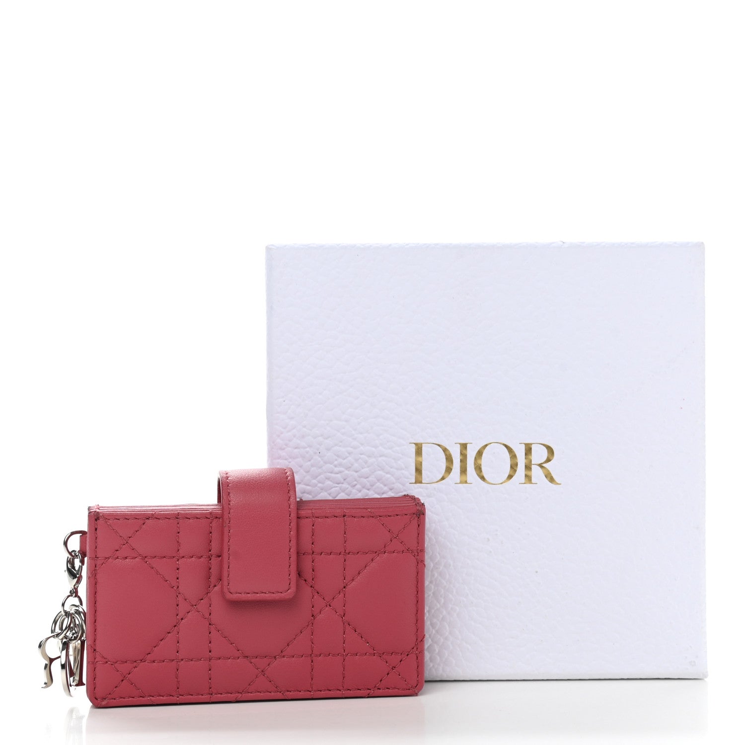 Christian Dior Lambskin Cannage Lady Dior 5-Gusset Card Holder 8 of 8