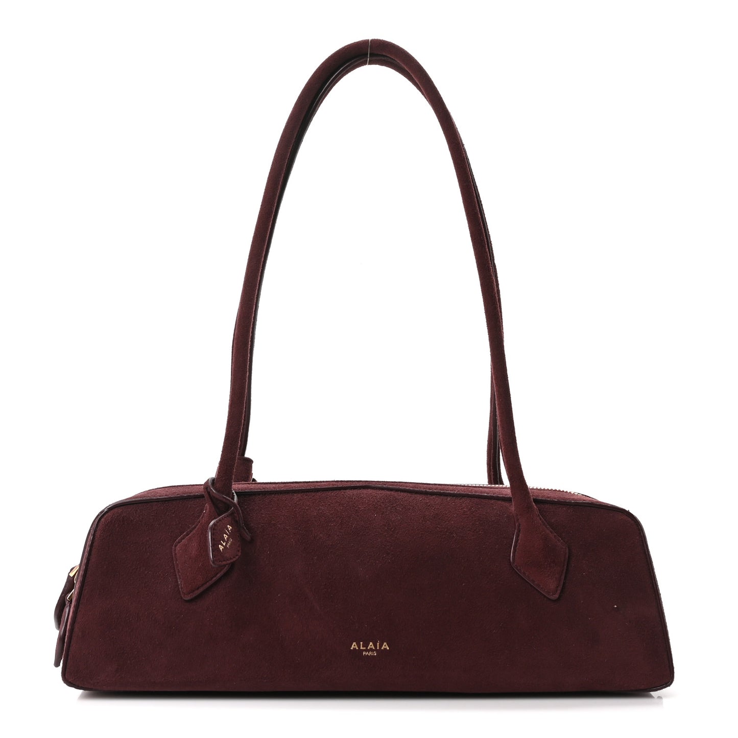 Suede Goatskin Medium Le Teckel Bag Rouge Grenat