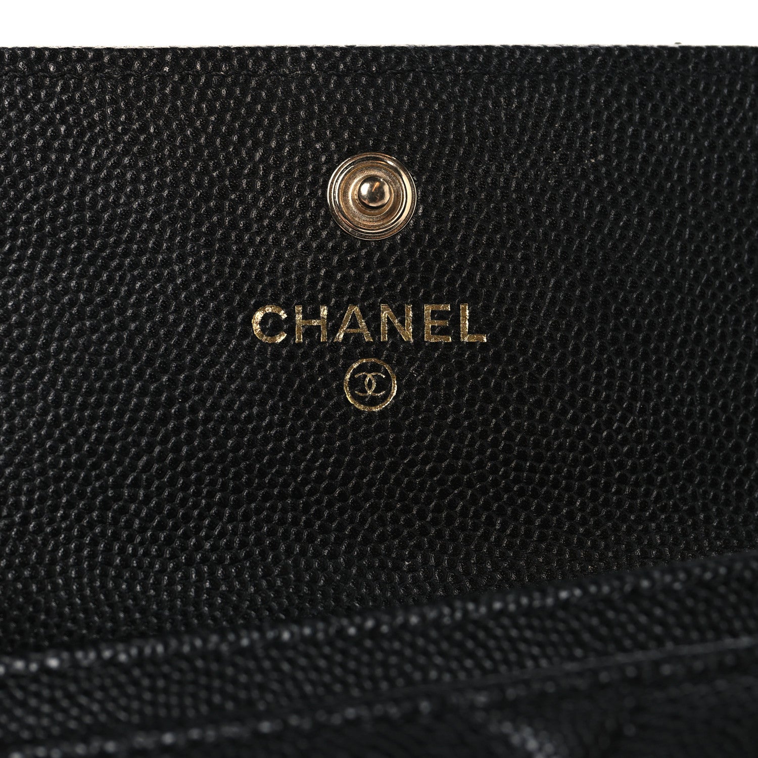 Chanel Caviar Quilted Striated CC Flap Card Holder Black 6 of 8