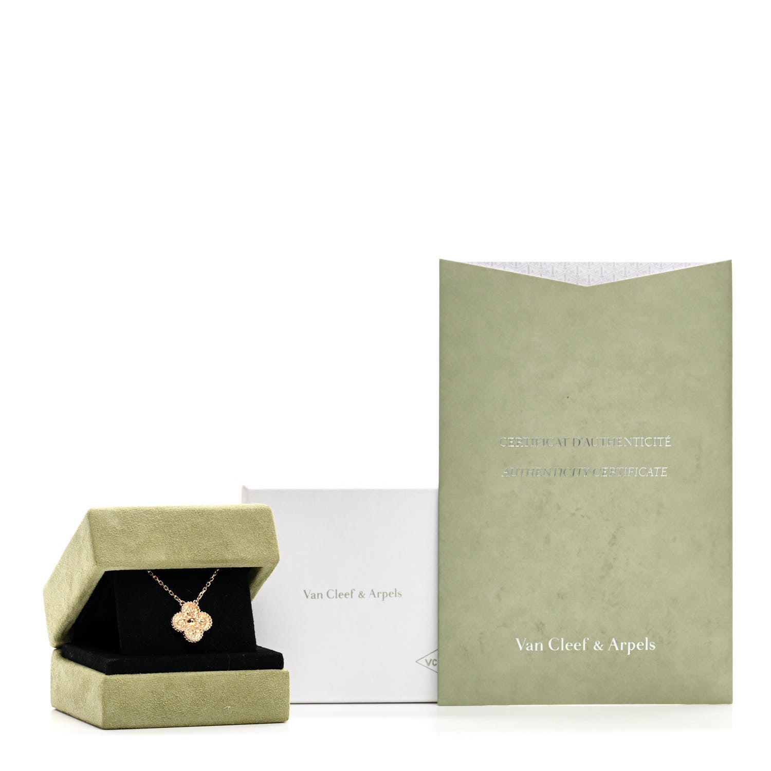 Van Cleef & Arpels 18K Yellow Gold Vintage Alhambra Pendant Necklace 6 of 6