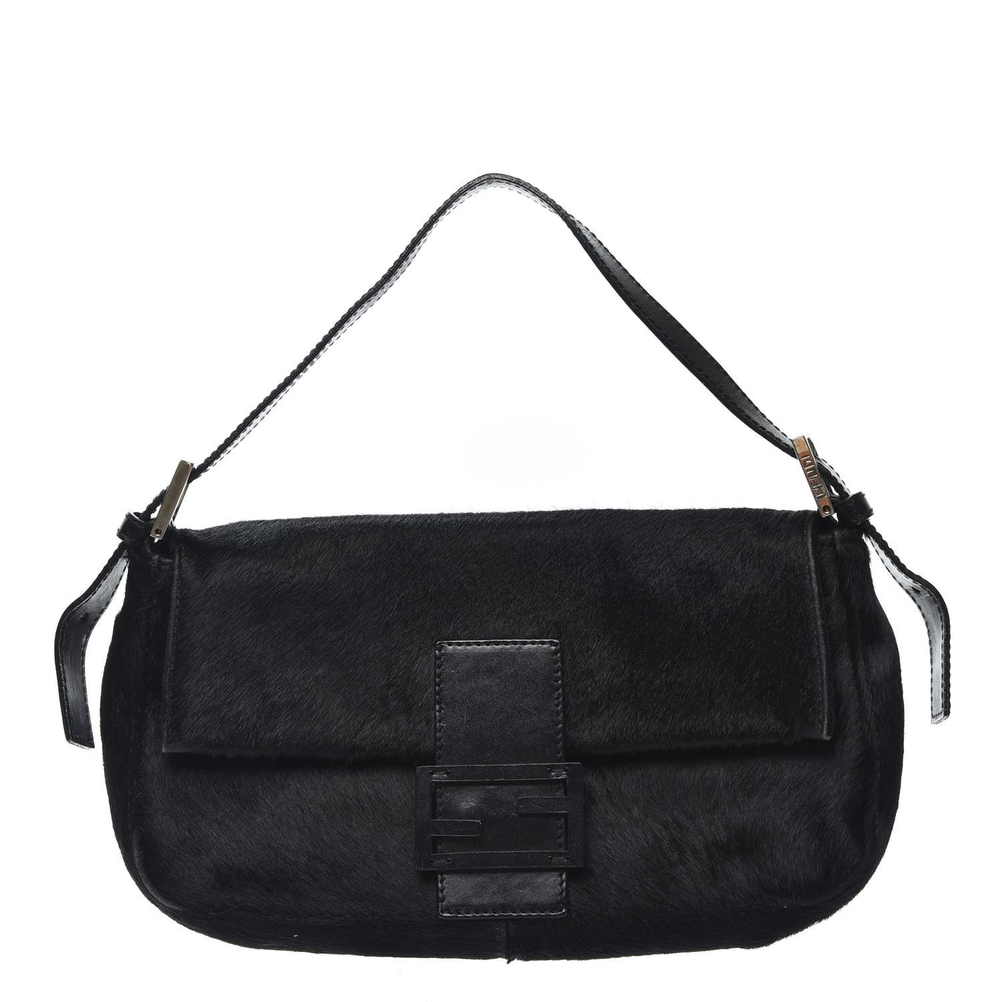 Calf Hair Baguette Black