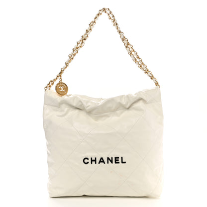 Chanel Calfskin Quilted Small Chanel 22 White 3 of 12