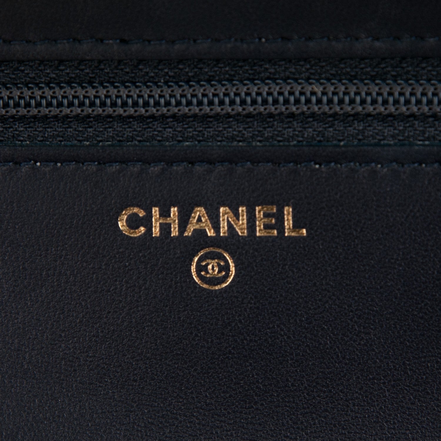 Chanel Lambskin Quilted Elegant CC Wallet On Chain WOC Navy Black 6 of 8
