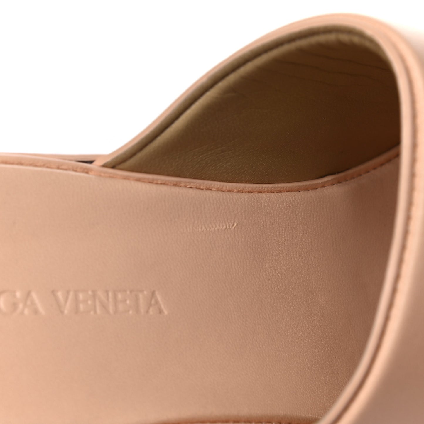 Nappa Slide Platform 115 Wedge Sandals 40 Macaroon