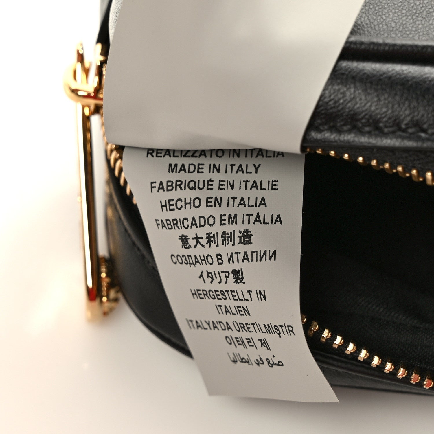 Fendi X VERSACE Vitello Cover Fendace Medusa Small Camera Case Black Gold 7 of 9